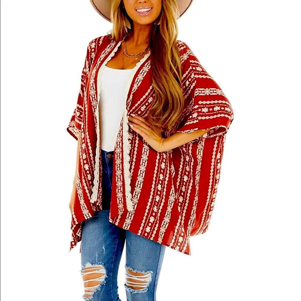 Kimono/Cover up • Red • Size M